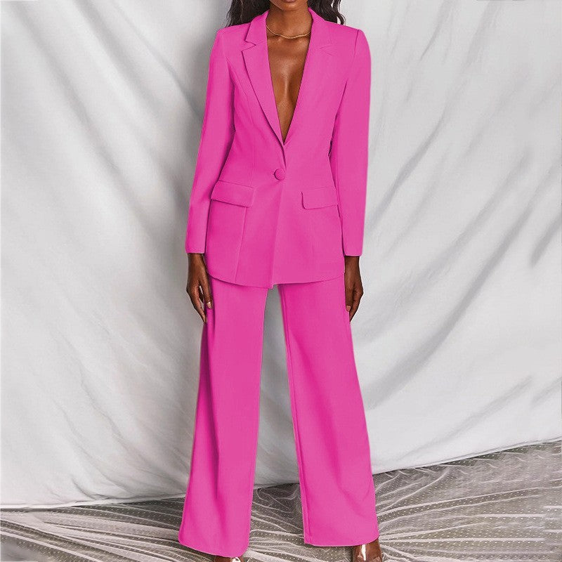 Elegance Duo: Spring Blazer & Pants Set for Women - LauBelle