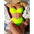 EuroSplash Solid Split Bikini Vibrant Modern Swimwear - LauBelle Brand