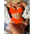 EuroSplash Solid Split Bikini Vibrant Modern Swimwear - LauBelle Brand