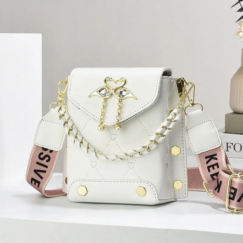 ChicSquare Women's PU Suitcase - Multi-Color Lined - LauBelle