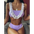 RuffleWave Womens Two-Piece Solid Swimsuit with Elegant Ruffle Design - LauBelle