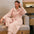 Leopard Print Flannel Hooded Robe and Pants for Women - LauBelle