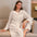 Leopard Print Flannel Hooded Robe and Pants for Women - LauBelle