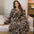 Leopard Print Flannel Hooded Robe and Pants for Women - LauBelle