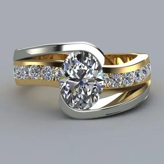 Duotone Inlaid Goose Egg Ring - LauBelle Brand