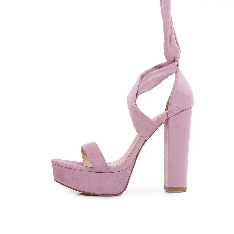 ChicStride Womens Peep Toe Platform Heels - LauBelle