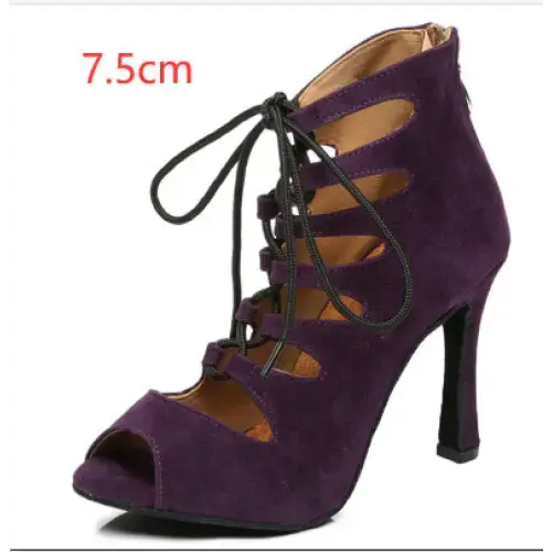 ChicStep Black Red Soft Sole Modern Dance Heels - LauBelle