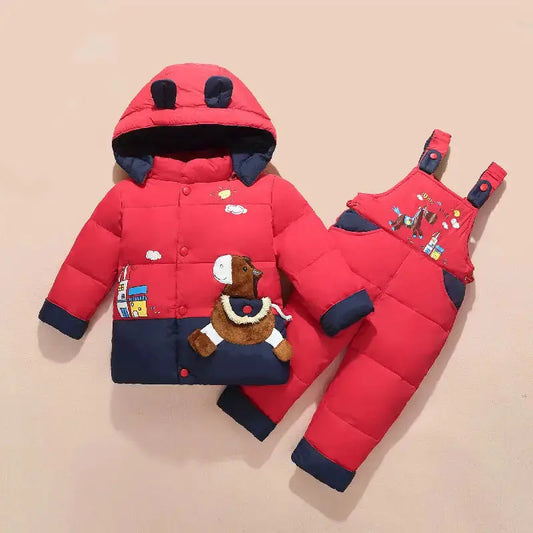 CozyKid Down Jacket Suit for Winter Warmth - LauBelle