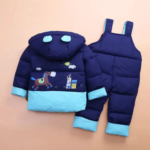 CozyKid Down Jacket Suit for Winter Warmth - LauBelle