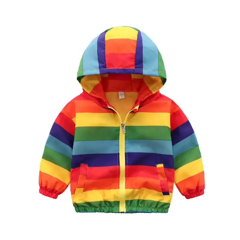 ColorSplash Kids Hooded Jacket with Vibrant Creative Pattern - LauBelle Brand