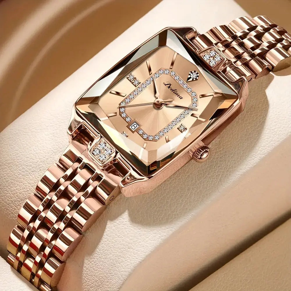 AquaChic Womens Luxe All-Occasion Stainless Steel Watch - LauBelle