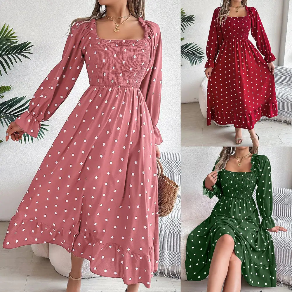 DotSwing Polka Dot Dress for Women - LauBelle