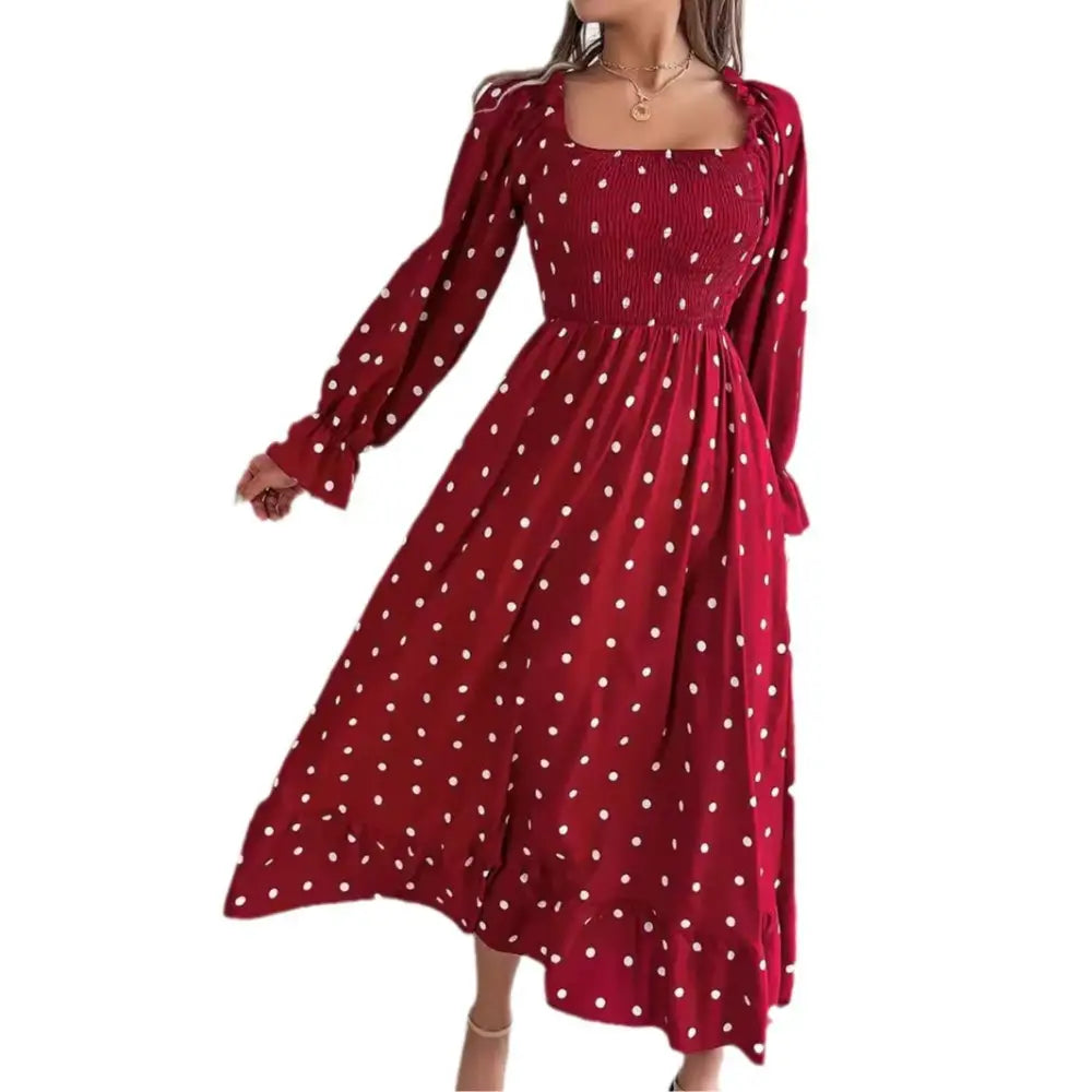 DotSwing Polka Dot Dress for Women - LauBelle Brand