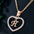 Heart Alphabet Zircon Pendant Necklace in Stainless Steel - LauBelle Brand