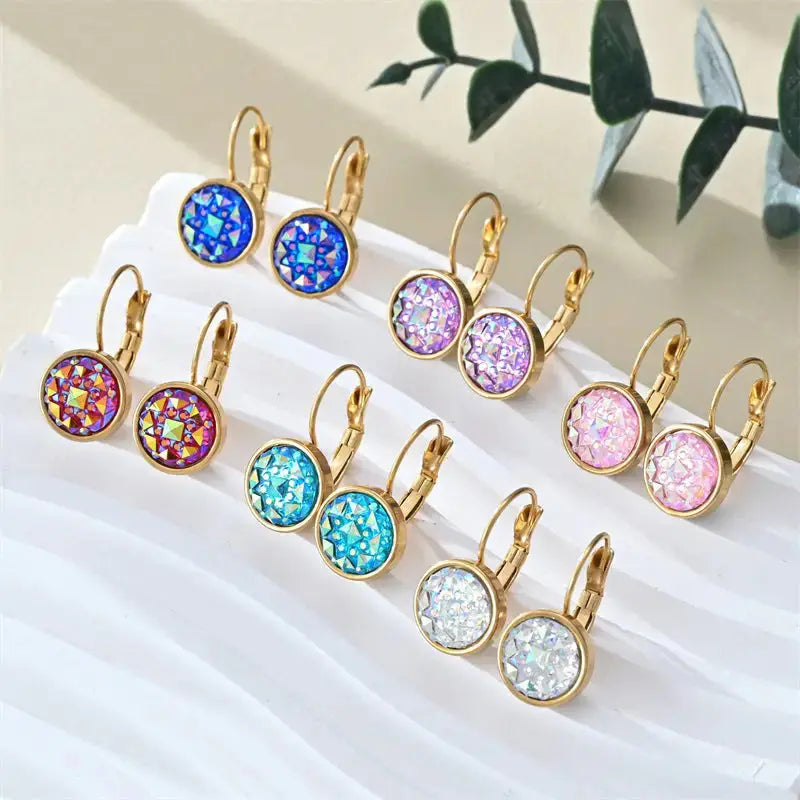 Colorful Steel Earrings for a Vibrant Look - LauBelle Brand