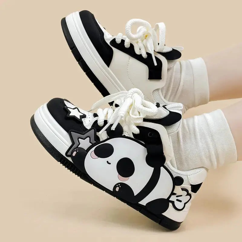 Panda Pals Sport Shoes Lightweight Breathable Athletic Footwear - LauBelle