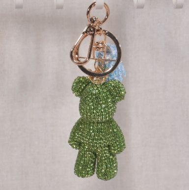 Sparkle Bear Cartoon Diamond Keychain Charm - LauBelle