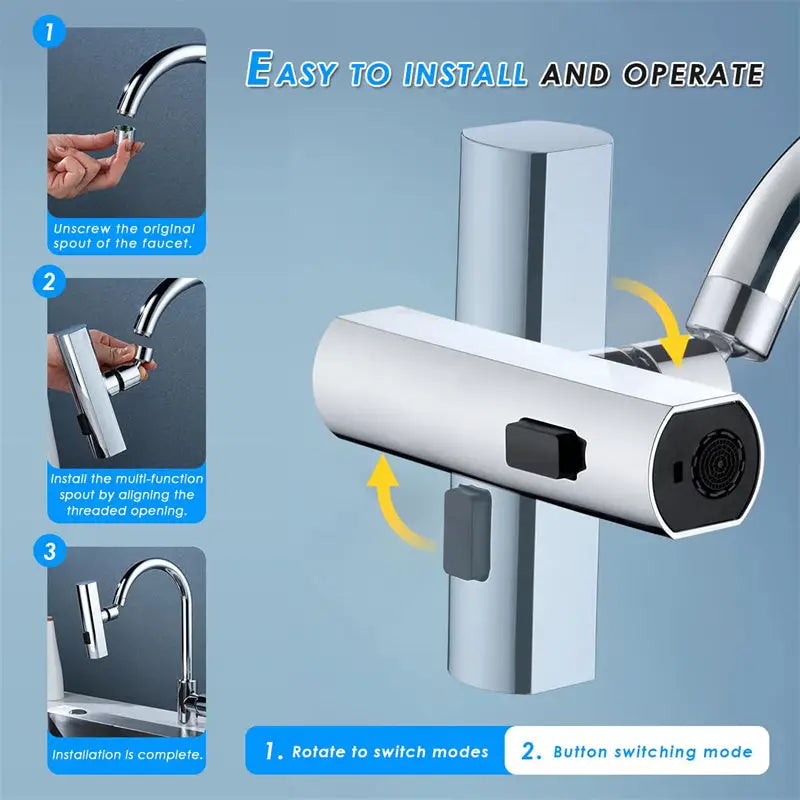 Brushed Nickel Kitchen Faucet with Durable ABS and Copper Construction - LauBelle Brand