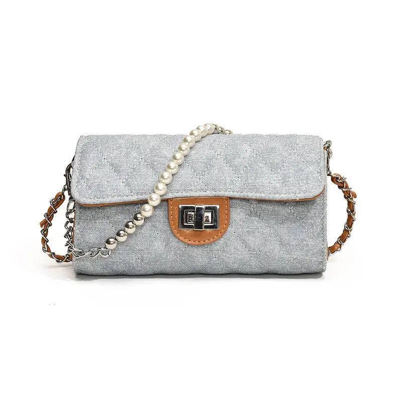 Élégance Rhombus Chain Bag with Timeless Pattern and Sophisticated Design - LauBelle