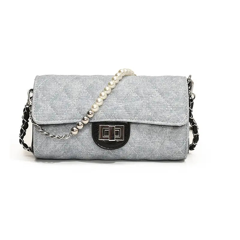 Élégance Rhombus Chain Bag with Timeless Pattern and Sophisticated Design - LauBelle