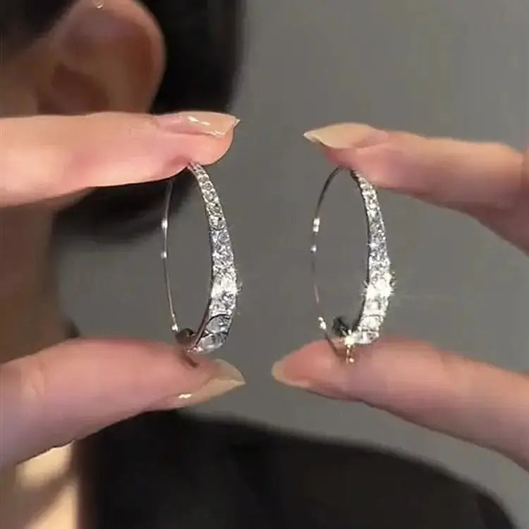 Graceful Diamond Round Earrings for Elegant Style - LauBelle