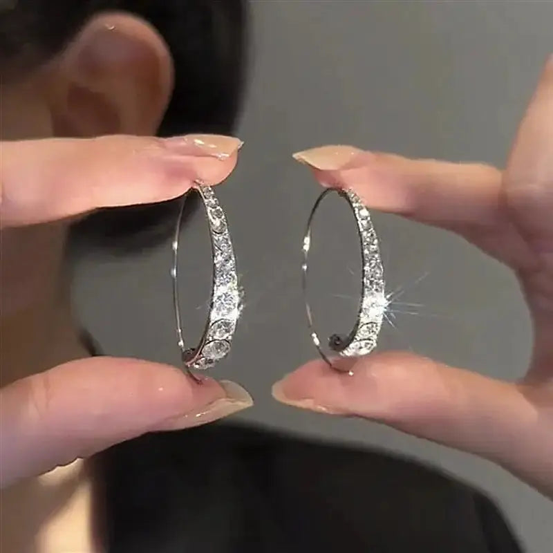 Graceful Diamond Round Earrings for Elegant Style - LauBelle