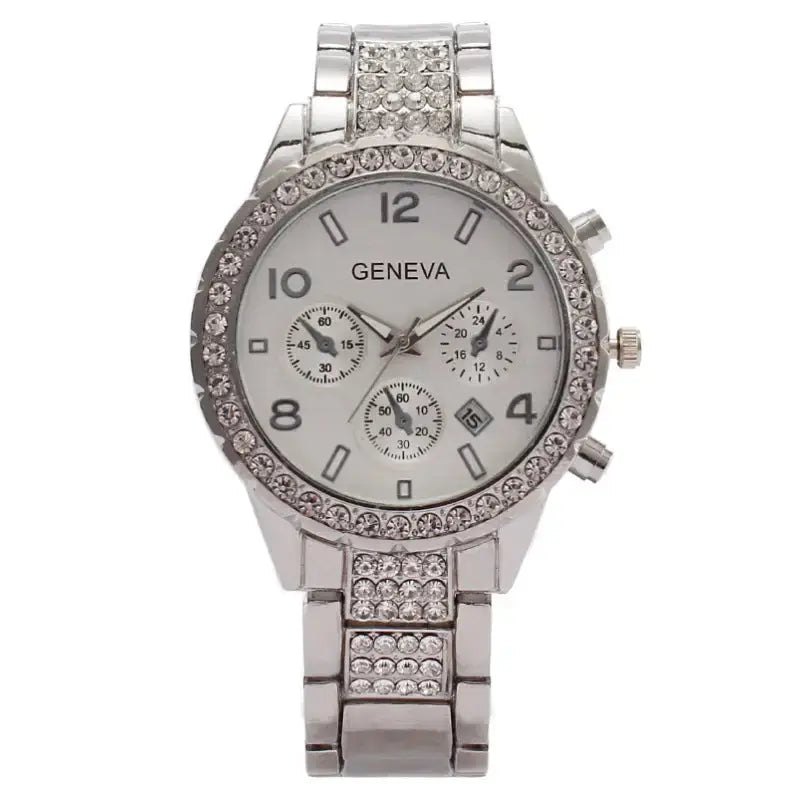 Luxe Diamond Quartz Timepiece for Men and Women - LauBelle Brand