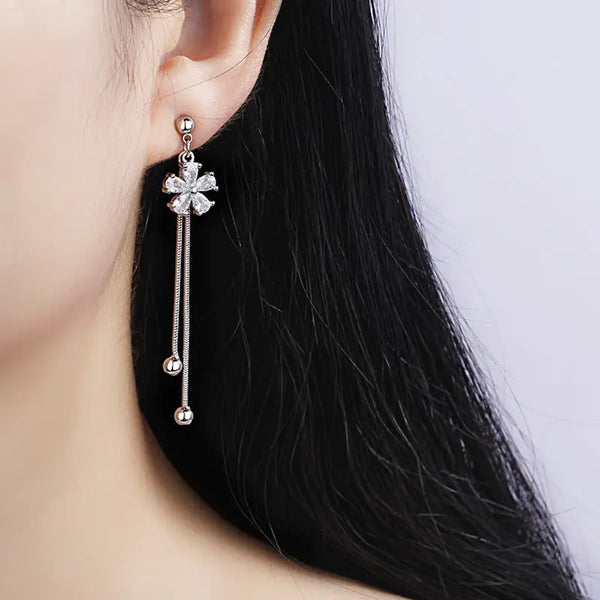 SlimFlow Long Fringe Earrings - LauBelle