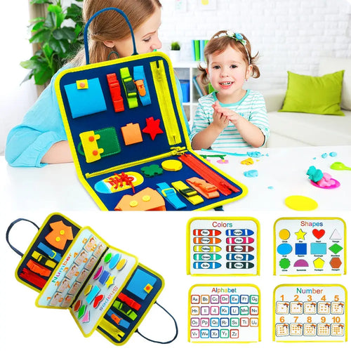 Felt Activity Board for Toddlers Development and Motor Skills - LauBelle Brand