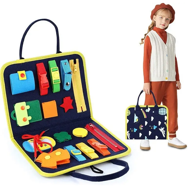 Felt Activity Board for Toddlers Development and Motor Skills - LauBelle