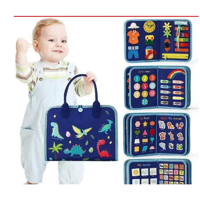 Felt Activity Board for Toddlers Development and Motor Skills - LauBelle