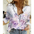 Black and White Cat Print Button-Down Shirt - LauBelle Brand