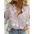 Black and White Cat Print Button-Down Shirt - LauBelle Brand