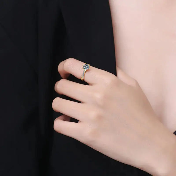 GlitzKarat Moissanite S925 Silver Ring with Exquisite Gemstone - LauBelle