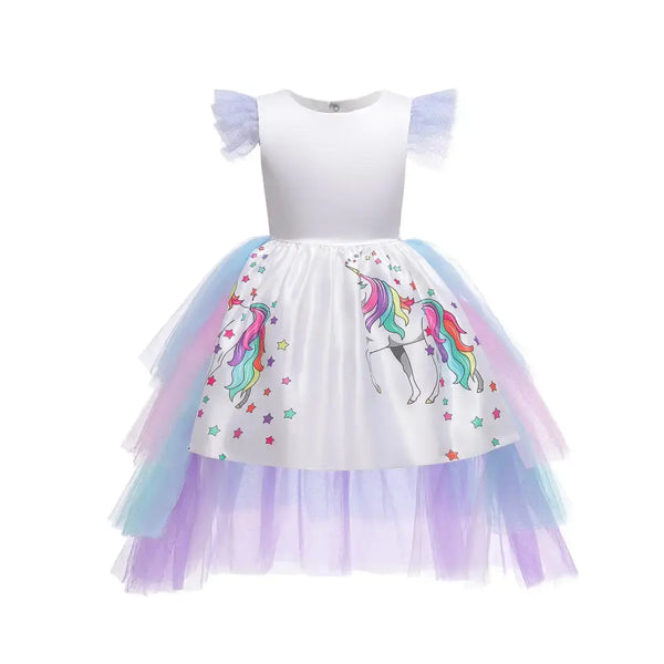 TwinkleDream Princess Dress with Shimmering Bodice and Starry Skirt - LauBelle