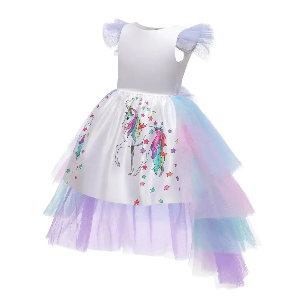 TwinkleDream Princess Dress with Shimmering Bodice and Starry Skirt - LauBelle