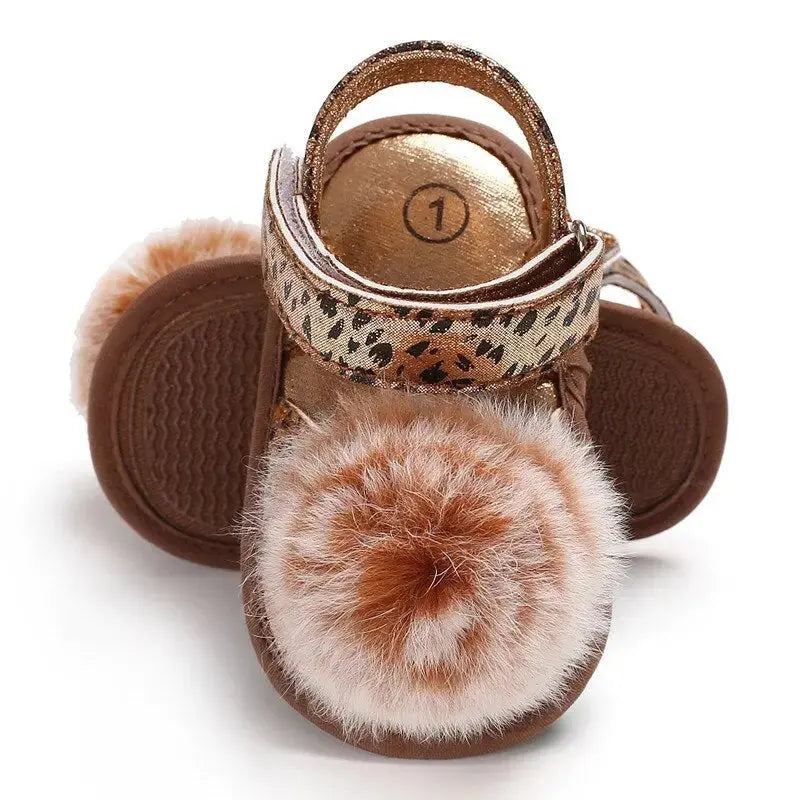 Leopard Ball Stroller Shoes for Babies and Toddlers 0 to 18 Months - LauBelle