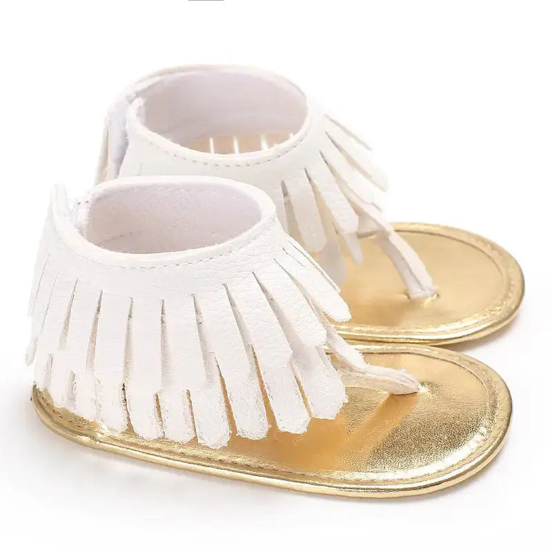 TinyToes Multicolor Tassel Sandals for Kids - LauBelle