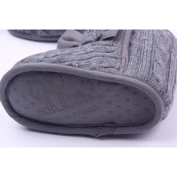 Woolly Bow Baby Booties Soft Warm Wool for Infants - LauBelle