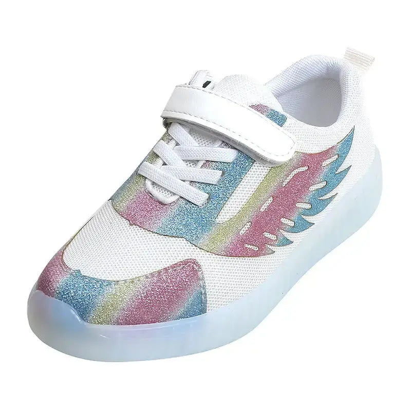 GlowWing USB Light-Up Mesh Shoes for Kids - LauBelle