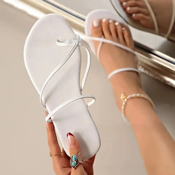 Golden Glam Plus Size Beach Slippers with Gold Finish - LauBelle