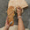 Golden Glam Plus Size Beach Slippers with Gold Finish - LauBelle