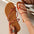 Golden Glam Plus Size Beach Slippers with Gold Finish - LauBelle