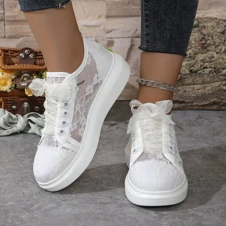 LacePrint Skate Shoes with Unique Lace Print Design - LauBelle