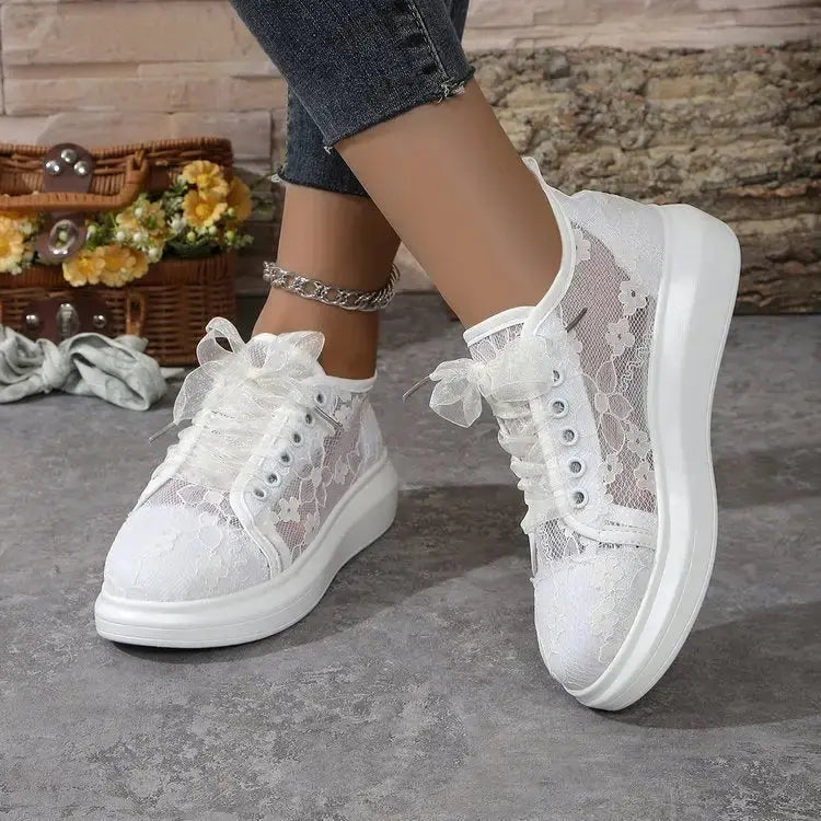 LacePrint Skate Shoes with Unique Lace Print Design - LauBelle