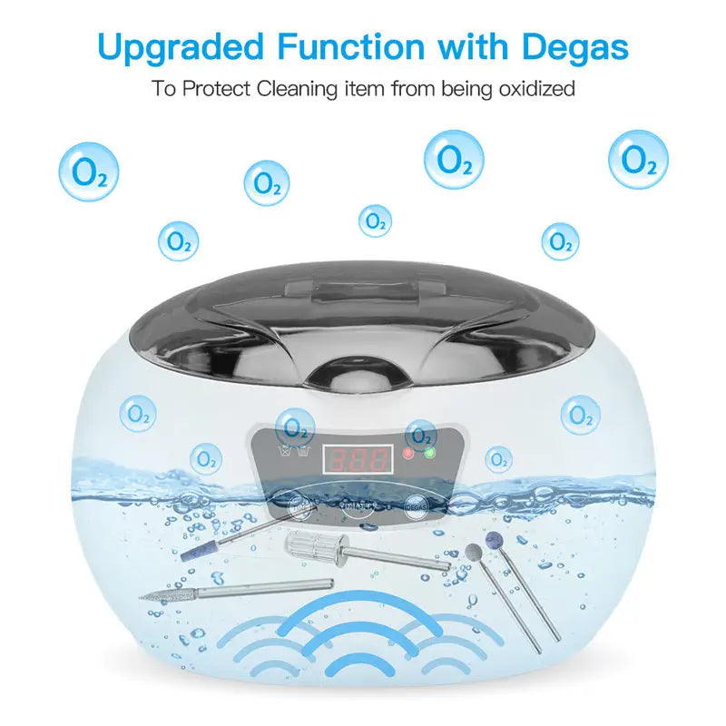 Ultrasonic Digital Household Cleaner 40KHz 20.6 x 15.2 x 13 cm - LauBelle Brand