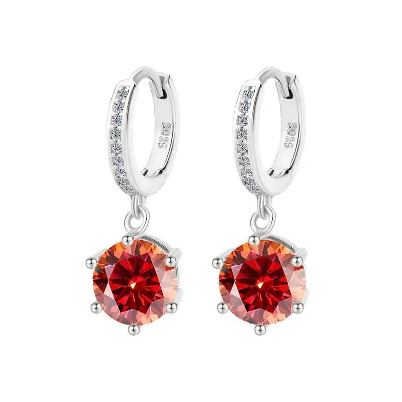 Moissanite Classic S925 Six Claw Eardrops - LauBelle