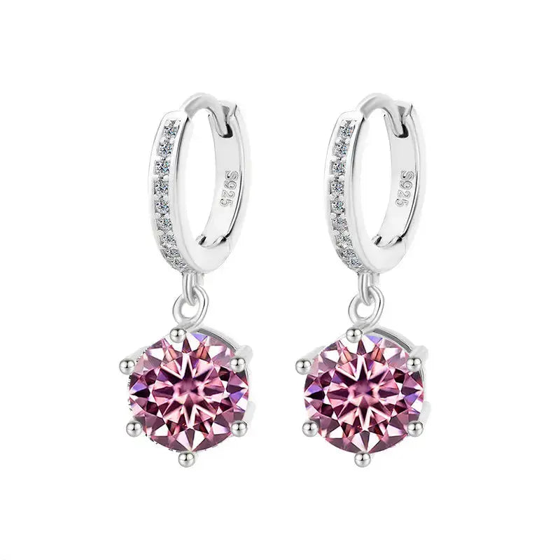 Moissanite Classic S925 Six Claw Eardrops - LauBelle