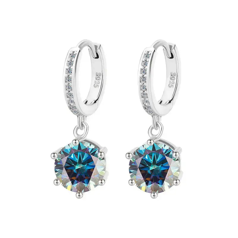 Moissanite Classic S925 Six Claw Eardrops - LauBelle