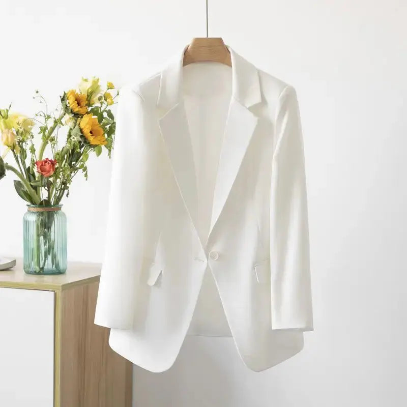 ChicBeige Tailored Blazer in Premium Fabric - LauBelle